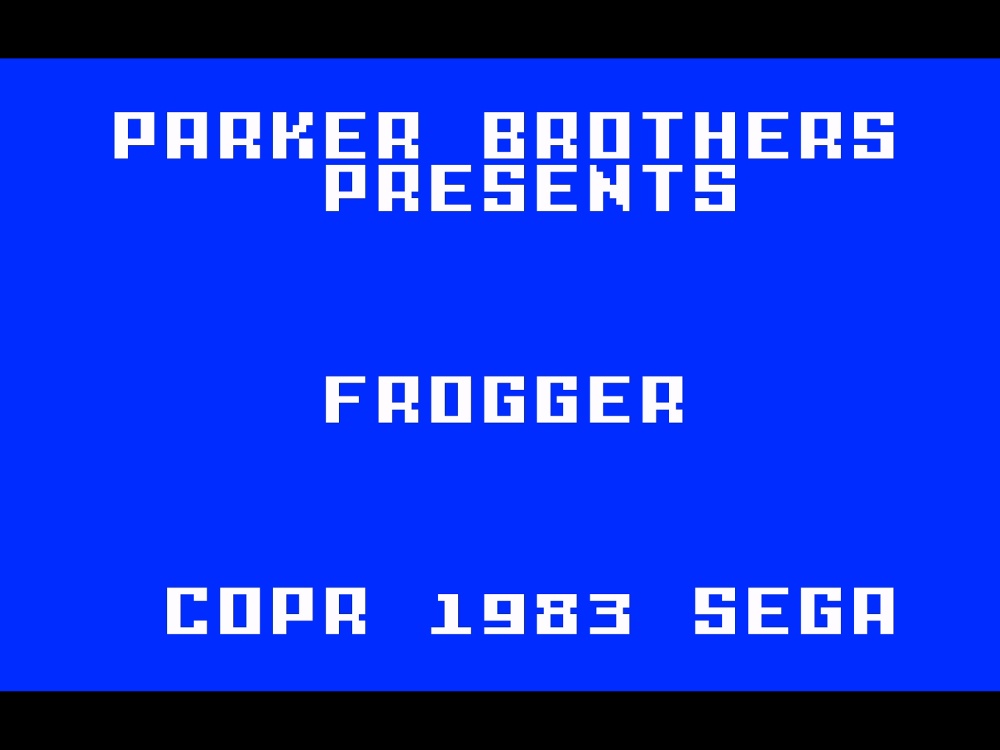 Title Screen of Frogger for Intellivision